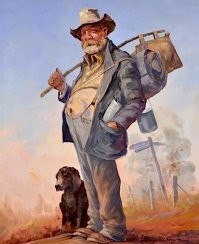 В Австралии есть свой персонаж - Swagman, Свагмэн, дед с мешком. 
Свагмэн одет в коричневый головной убор, синюю фуфайку и длинные мешковатые шорты. Согласно легенде, зимой он со своей верной собакой Динго обитает на скале Улуру, которую австралийские аборигены называют священной. Когда наступает Рождество, Свагмэн садится в гигантскую четырехколесную повозку и, окруженный красным облаком пыли, мчится раздавать дары.