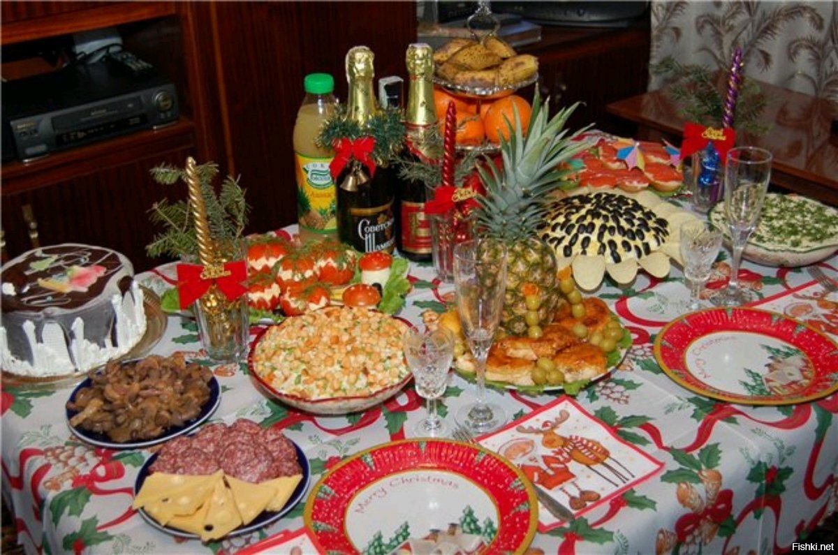 Русский новогодний стол
