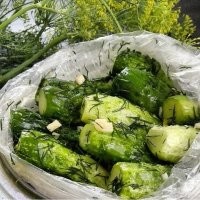 Это на зиму, долго ждать! А вот летом свежие в мешке, малосольные!:))