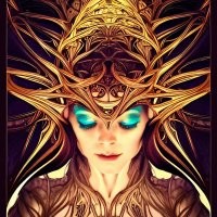 про задание для ИИ ... вот такое задание "Concert, 8 k, symmetry!! portrait of elf, fantasy, intricate, highly detailed, dynamic lighting, digital art, digital painting, artstation, wlop, sharp focus, illustration, art by artgerm and greg rutkowski and alphonse mucha, 8 k, giger, gangbang, ultra color, microphone, bass guitar, cd album, music, rock band, rock'n'roll, hard rock, punk rock, guitar, collection of beautiful celestial females exposed in cryo chamers by james jean, intricate, elegant, highly detailed, centered, digital painting, artstation, concept art, smooth, sharp focus, illustration, drums, evil dead, real 3d, hieronymus bosch, anal sex, cradle of filth, cannibal, big dildo, sexy girl, hellraiser, fly, king kong, elephant, charred bloody fleshmetal female cyborg daemonhost psychedelic flamer of tzeentch, by antonio j. manzanedo, giger, alex grey, android jones, wayne barlowe, philippe druillet, raymond swanland, cyril rolando, josephine wall, harumi hironaka, cronenburg, trending on artstation" дает такой результат .... это один из сотни выданных рендеров