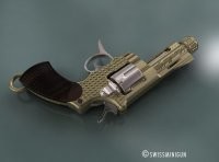 Франц Пфаннл кроме пистолета "Kolibri" выпускал и револьвер, как ни удивительно - "Kolibri".



А револьвер - разновидность пистолета. 

SwissMiniGun выпускается малыми партиями в двух моделях - C1ST из нержавеющей стали



и A1YG из 18-каратного золота



При желании можно заказать за 6300 швейцарских франков