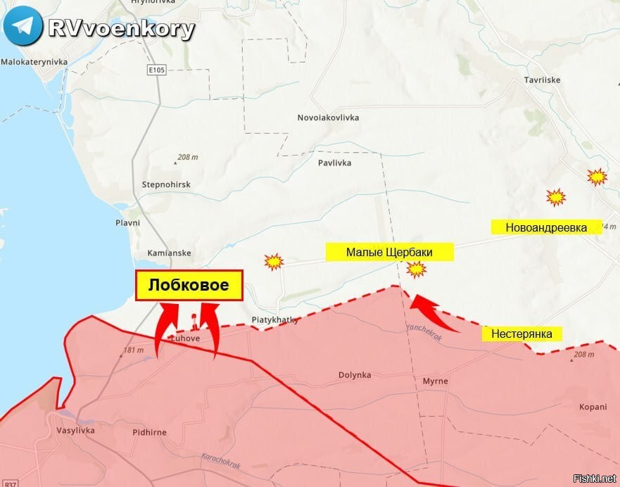 Карта боевых действий в запорожской области на сегодня по районам подробная