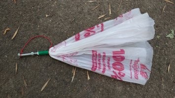 Болты ВСЕГДА привязывались мягкой проволокой, чтобы один болт а бошку не отлетел
Ну и для многоразового использования.
И ещё парашут нужен, для стабилизации падения болта