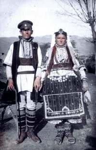 Молодожены. Болгарь из Македонии,Прилепско - Битольское поле во время Первой мировой войны,