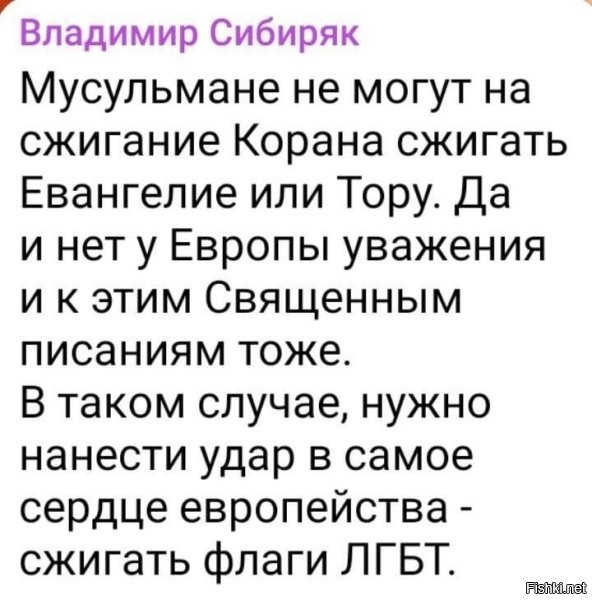 Плевать им и на флаги, и на ЛГБТ. Их тронет только если начнут сжигать самих европейцев.