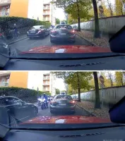 Автор, учи ПДД. Действие кирпича начнётся через 100 метров.