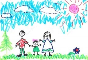 Ну ,  и нарисовал сам себя охотник ,. а может сей художник восхваляет вождю своему величие  ? 
Ну да ладно , наши дети свои первые рисунки ....
... краски выцветут , пройдут века , но контуры останутся ! 
...и чё ?