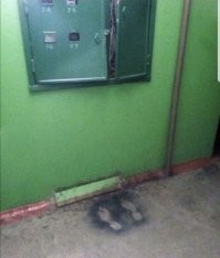 Старая шутка.
Вот мое фото: как-то на лестничной площадке покрасил из баллончика замшевые ботинки. На следующий день иду в магазин и слышу, как бабушки на лавочке друг другу рассказывают: "Вчера в 4-м подъезде электрика насмерть током убило! Только калоши обгорелые остались! Кошмар! МЧС приезжала, три скорых...."