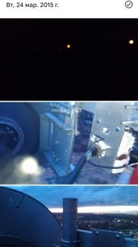 И ночью висеть приходилось. 
И не раз. 
Просто фотографий таких мало. 
Обычно, не до того.