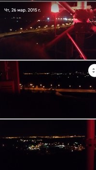 И ночью висеть приходилось. 
И не раз. 
Просто фотографий таких мало. 
Обычно, не до того.