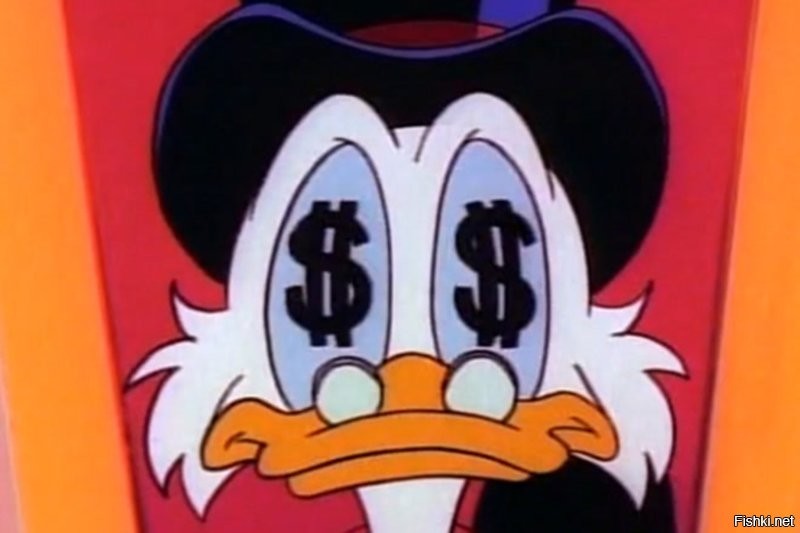 Какой на фиг призрак? Это Скрудж Макдак с долларами в глазах.