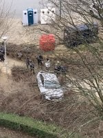 С утра включил комп , пью чай слышу какой удар из звук пластика , выглядываю а там вот такое . Деда лет 80 и бабку забрали с разу в скорую . Самое интересное что дочка поломала вчера ногу и мы поехали в больницу и вот кого мы там встречаем эти дед и бабка лежат и о чем то болтают :)