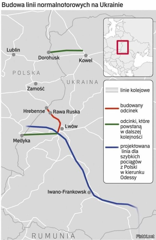 Украина хочет строить ж/д пути европейской ширины колеи

К концу 2023 года должна быть построена железнодорожная ветка с европейской шириной колеи, которая обеспечит прямой доступ из Варшавы во Львов. Потом следующие участки: тоже в сторону Киева и даже Одессы...

...– Эти участки для нас самые актуальные, и мы не будем затягивать их строительство. Мы заканчиваем переговоры с международными финансовыми организациями о средствах для этих инвестиций, - сообщает директор офиса международных проектов "Укрзализныци" Владимир Шемаев