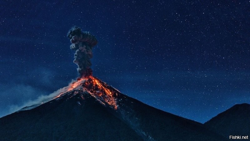 Вулкан Алотенанго (Гватемала).