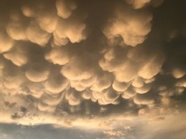 Вымеобразные облака над Новосибирском