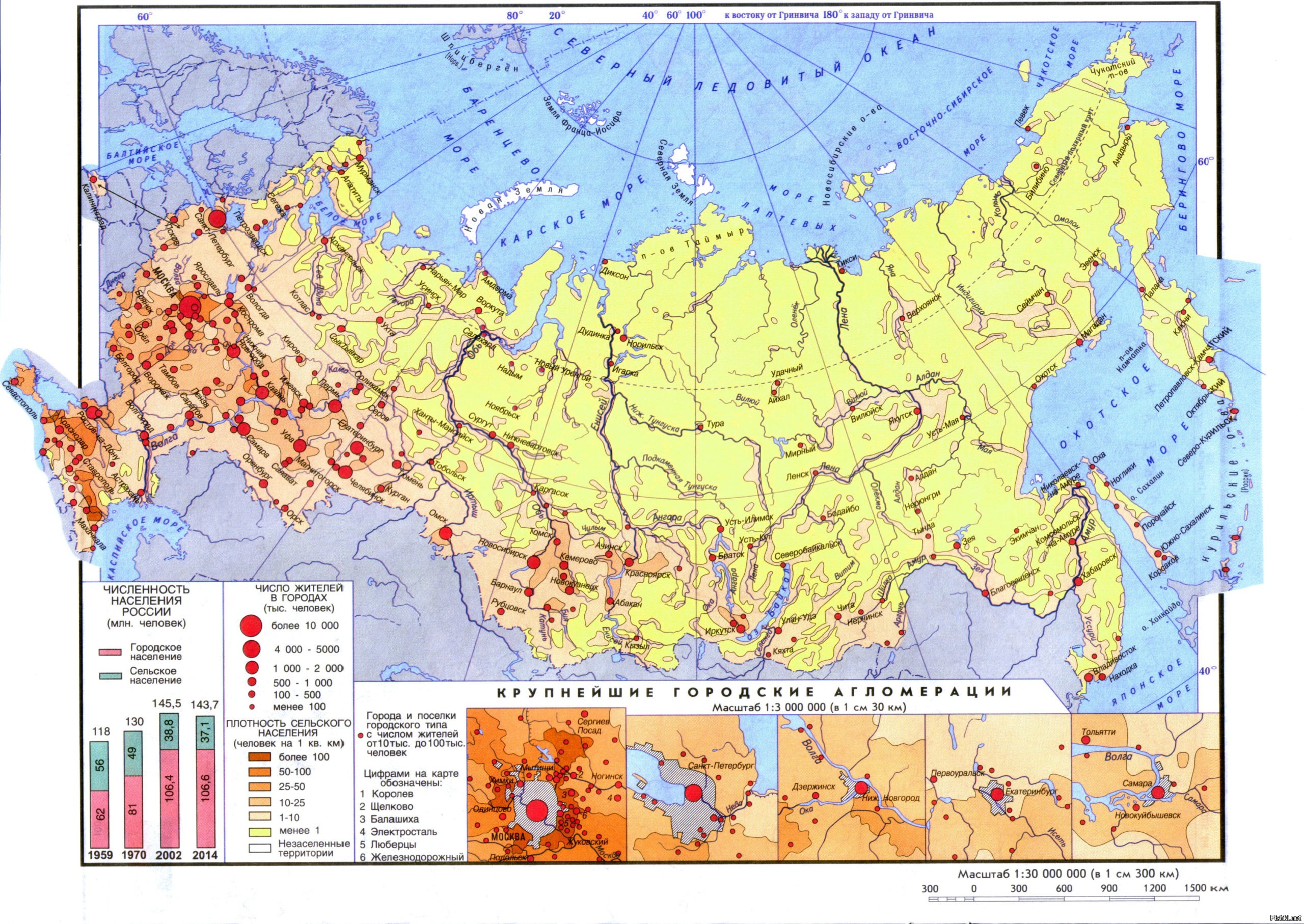 Карта заселения россии