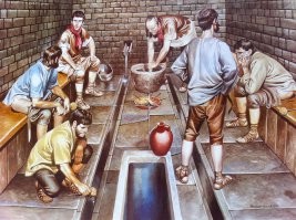 С этим то как раз в Др. Риме (империи) как раз проблем не было.  Все чин чинарем. С проточной водой и  ёршиками для подтирания