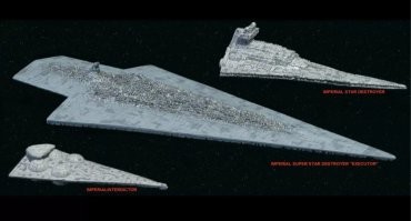 Ну... Может Звёздный Разрушитель, под углом, воткнулся.