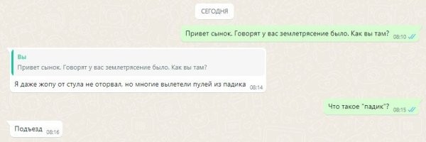 Переписка с внуком (20 лет).