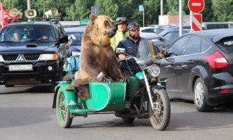 посмотрел что мотик без коляски и ушёл...