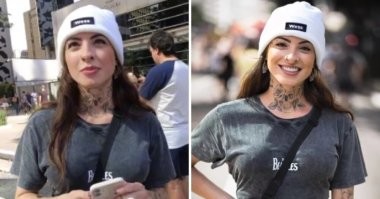Летом ходить в шапке очень стремно - и так жарко а тут еще и шапка. И голова наверное потеет и воняет. А девушка красивая.