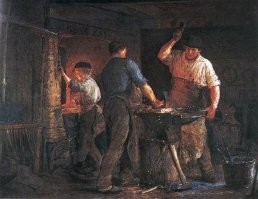 у кузнеца - фартук!