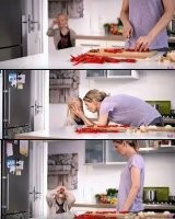 это жестоко... красным перцем в глаза .