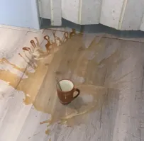 Было с чаем. Нёс кипяток в комнату попить на ступеньке из кухни споткнулся и пролил на руку. Бросил кружку, но руку обварил конечно. Только зажило более менее.