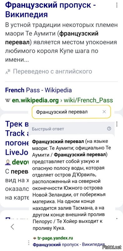 Или Французский пропуск.
