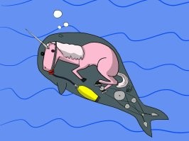 Гы. Существует теория ДЕэволюции - это когда животные уходят обратно в море. Собственно, так и возникли всяческие киты и прочее. Ну а единороги, которых задолбали жители земли, ушли в море став нарвалами. Вот и решены две загадки - куда делись единороги и откуда рог у нарвала.