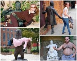 Эти люди точно знают, как правильно фотографироваться со статуями