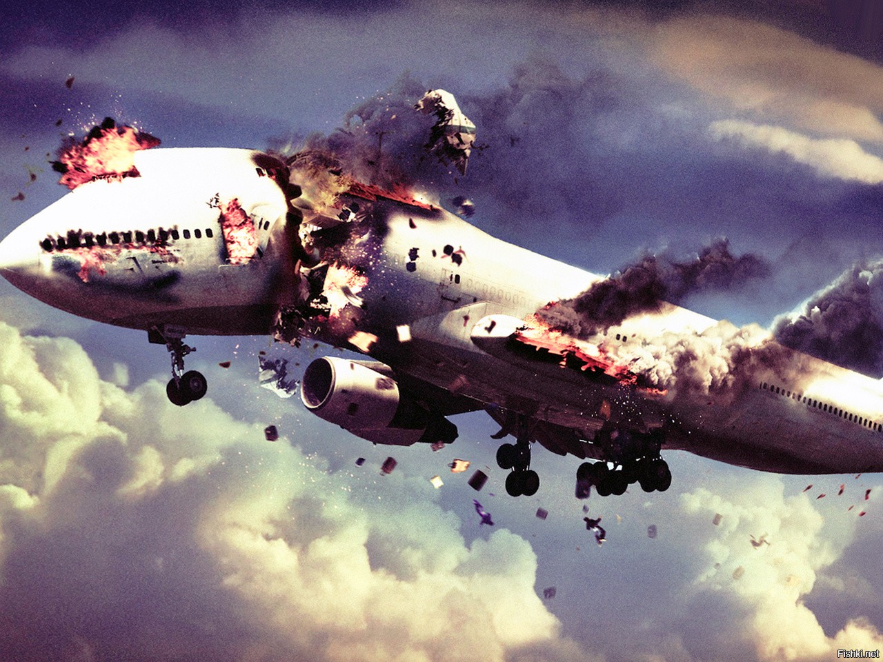 Известные авиакатастрофы. Самолёт взорвался в воздухе.