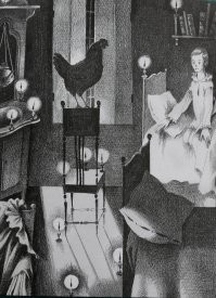 в децтве была  книга с его иллюстрациями
иллюстрации напоминали замудрёный мультфильм про "Мутабор"
видимо, одну траву курили художники...
.