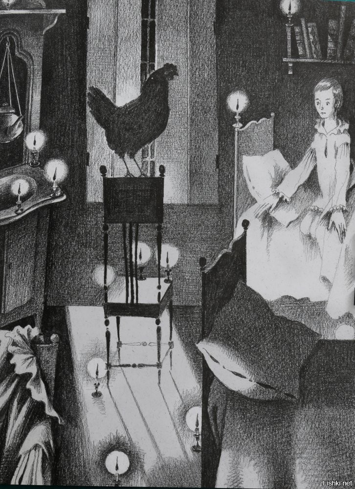 в децтве была  книга с его иллюстрациями
иллюстрации напоминали замудрёный мультфильм про "Мутабор"
видимо, одну траву курили художники...
.