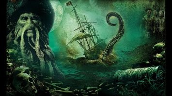 встречается упоминание «гигантской рыбы» с огромными, до 5-6 метров в диаметре, глазами и полуметровыми зрачками. Голова его усажена «короной из рогов», которые похожи на «корни вырванного из земли дерева».(с)
Любой здравомыслящий человек знает, что это абсолютно не так. И обитал он не холодных морях, а совсем наоборот в тёплых, где промышляли пираты. Документалка же есть.