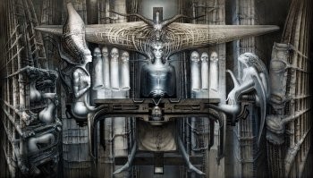 Аффтар, пойди пофтыкай Некрономикон Гигера или упомянутого тут Здзислава Бексиньского: