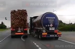 Очень повезло, что никого не было на встречной полосе