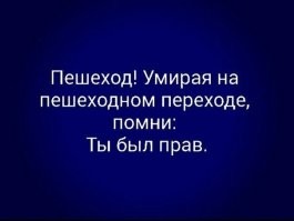 А пешеход куда смотрел, у автора не возникает вопроса?))) классическая иллюстрация хрестоматийной фразы