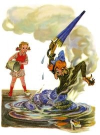 Людоеду сносит голову Железный Дровосек. Да и Бастинда в иллюстрациях Владимирского как-то более ведьминская, что ли.