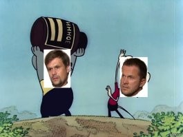 Синхронное падение мотоциклистов