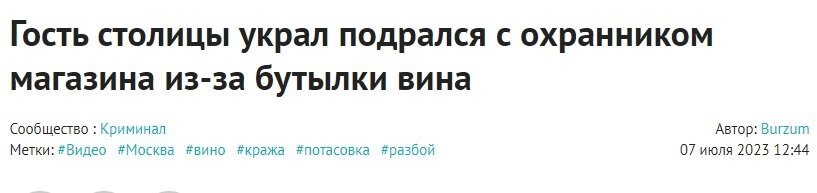 Если "украл" это имя гостя столицы, то его надо писать с заглавной буквы!