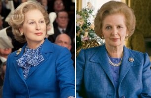 вот каким тут боком стрип в роли тэтчер? по большому счету прическа только.