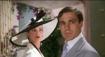 Джейн Биркин в фильме "Зло под солнцем". В Союзе в кинотеатрах крутили.