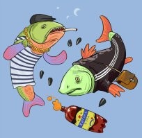 Рыбы-гопники они такие...