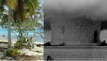 На Урале есть город Асбест. С немаленьким карьером. Нормально функционирует больше сотни лет.
 Атолл Бикини тоже не превратился в пустыню,на нем даже люди живут.