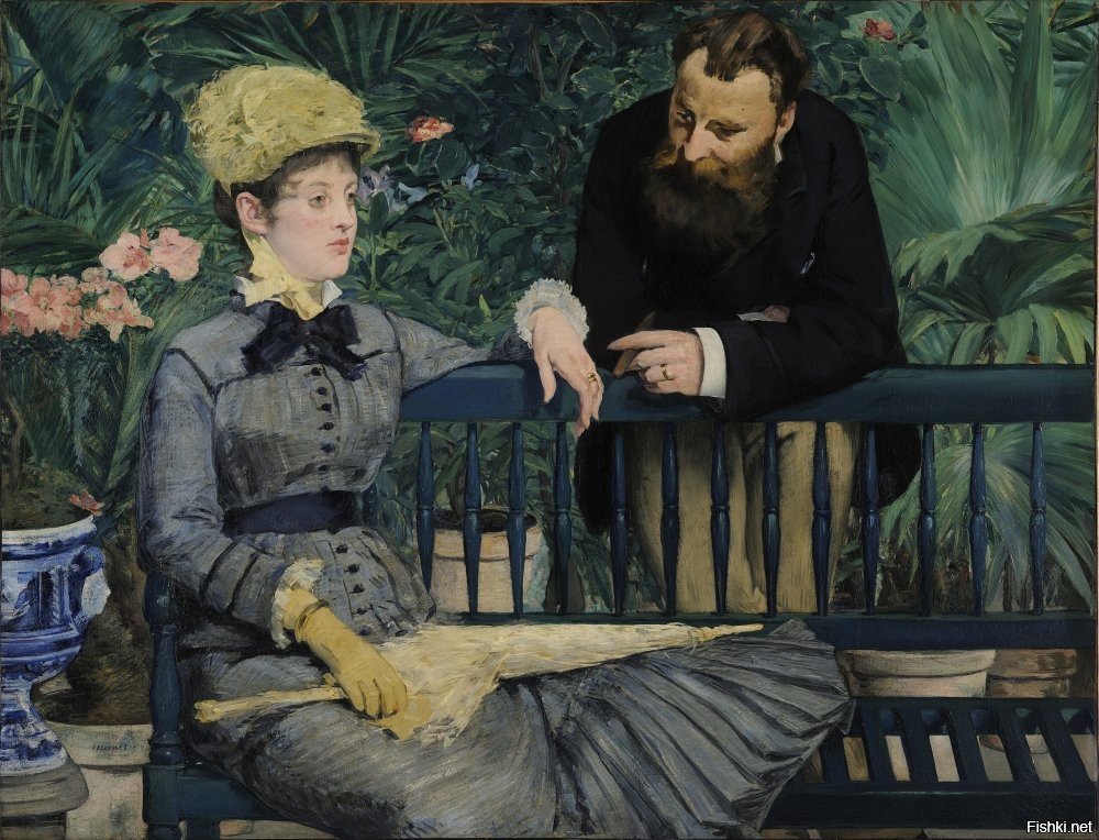 Эдуард Мане - В оранжерее, 1879г.