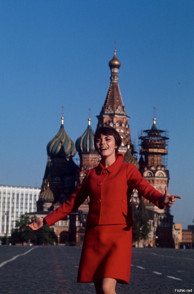 Мирей Матье в Москве в 1967 году.