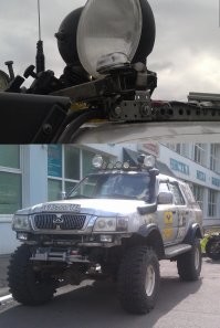 У меня, чтобы людей не пугать, есть велосипедный звонок.