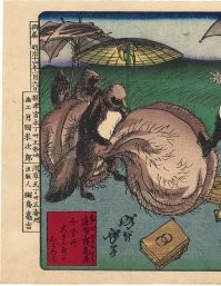 Ещё про тануки интересная тема.
Тануки - енотовидные собаки. Хитрые такие, зловещие. Ибуцца шумно и за пальцы кусают. ©
Ещё у этих японских оборотней настолько огромные яйцы, что они мошонку через плечо носят.