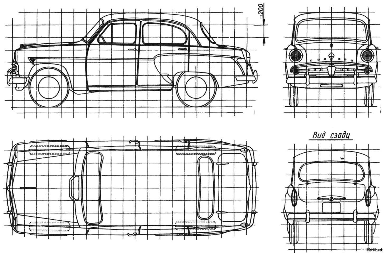Чертеж москвич 21 41